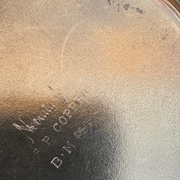 Copper cream and sugar set - Picture 6 of 7